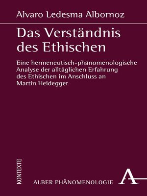 cover image of Das Verständnis des Ethischen
